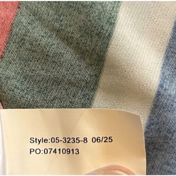 NEW Eloquii A-Line Dress Rainbow Striped Puff Sleeves Women Plus Size 20 Stretch - Picture 13 of 13